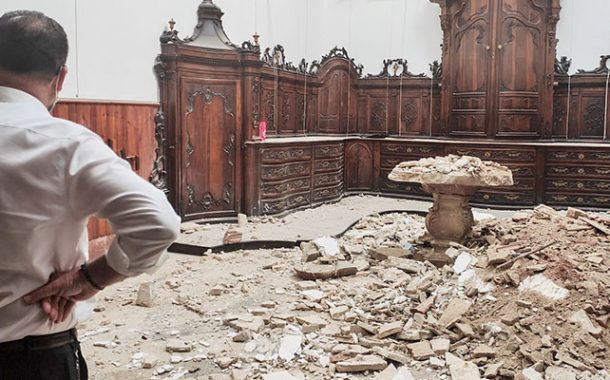 La iglesia de las Santas Justa y Rufina sufre un derrumbe del techo de la sacristía