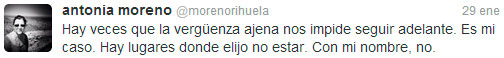 tweet antonia moreno verguenza ajena